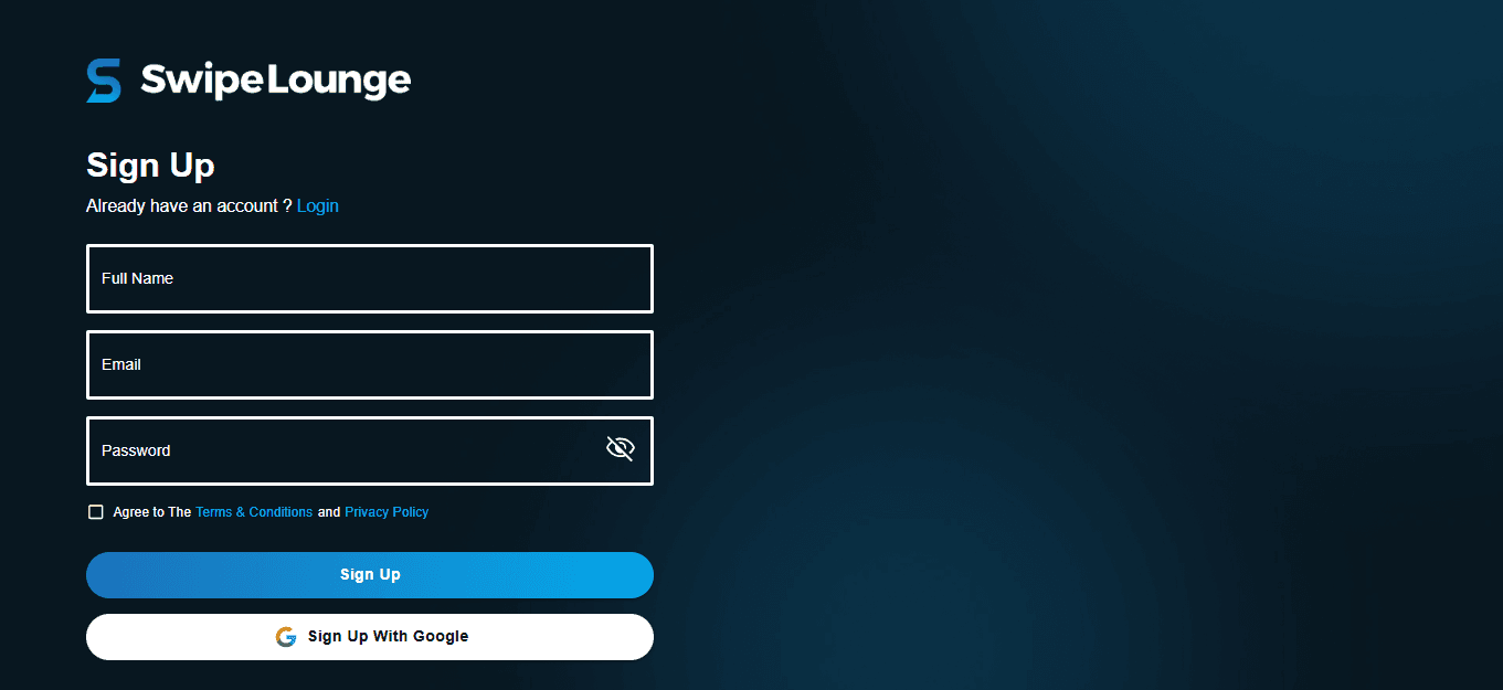 swipe-lounge-signup-page
