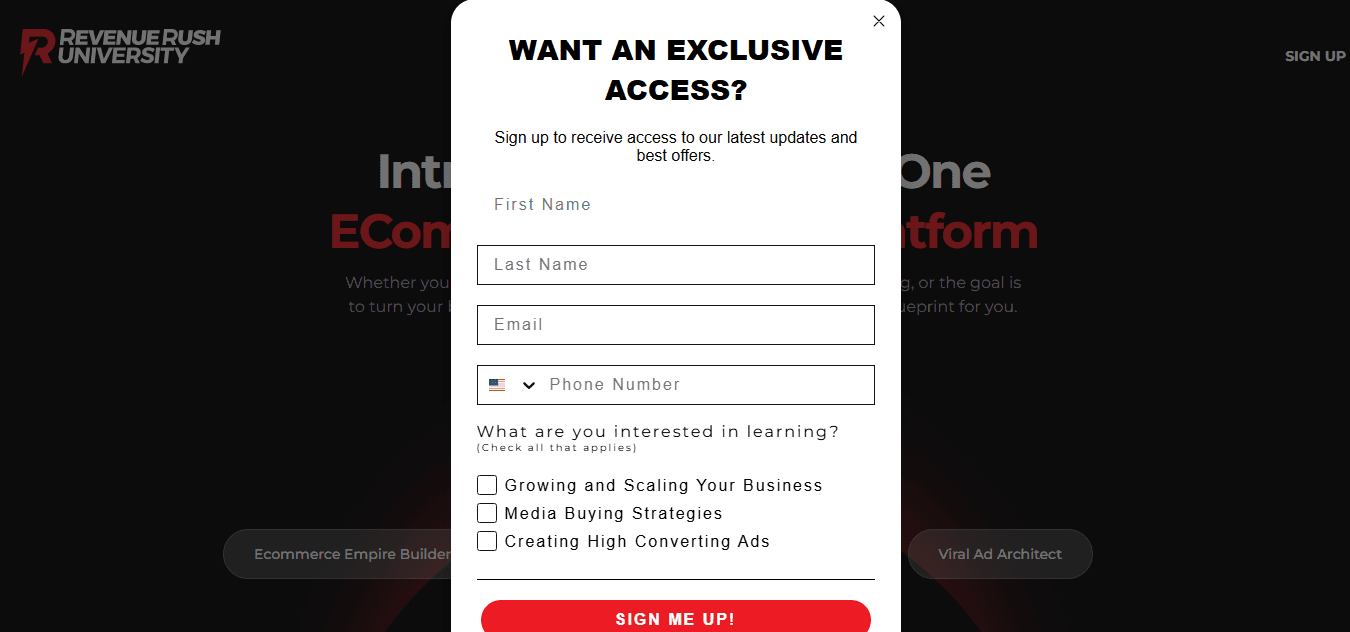 revenue-rush-signup-page